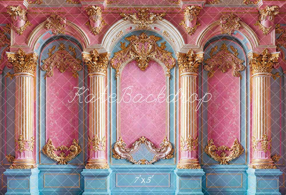 TEST kate Pink Marble Palace Columns Backdrop Designed by Emetselch