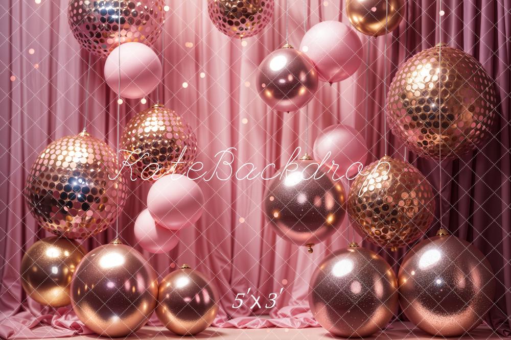 TEST kate Pink Balloon Curtain Backdrop Designed by Emetselch