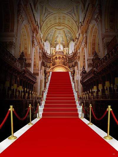 Kate Red Carpet Golden Palace Backdrop For Wedding - Katebackdrop