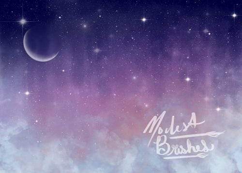 Katebackdrop鎷㈡綖Kate Celestial Night Whimsy Backdrop Designed by Modest Brushes