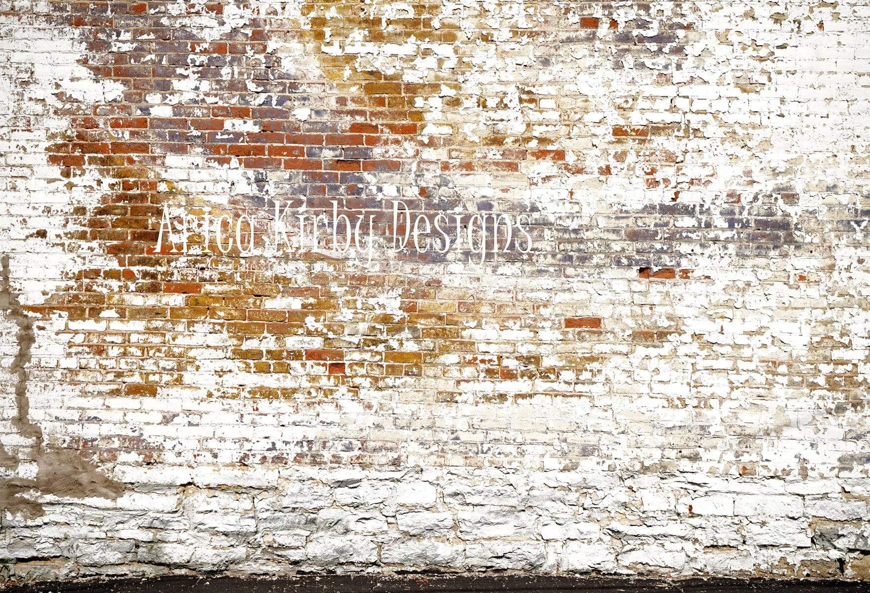 Katebackdrop£ºKate Crumbling White and Red Brick Wall Backdrops Designed by Arica Kirby