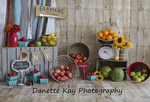 Katebackdrop鎷㈡綖Kate Summer Farmers Market Backdrop for Photography Designed by Danette Kay Photography