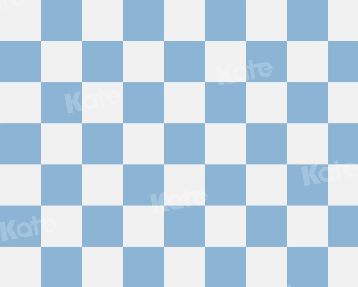 Kate Blue&White Checker Rubber Floor Mat for Photography