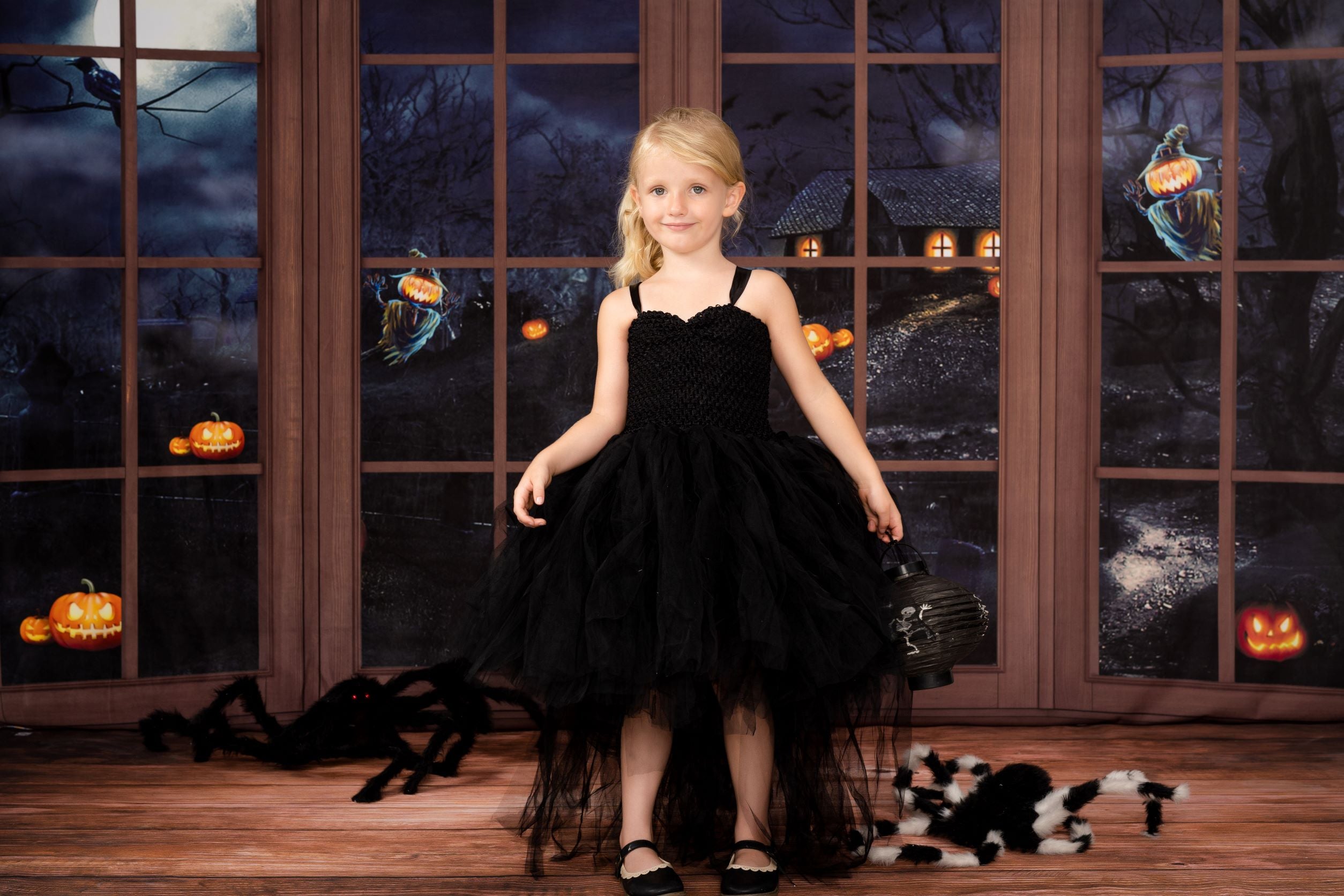 Kate Wooden Window Halloween Backdrop Designed by Chain Photography - Kate Backdrop