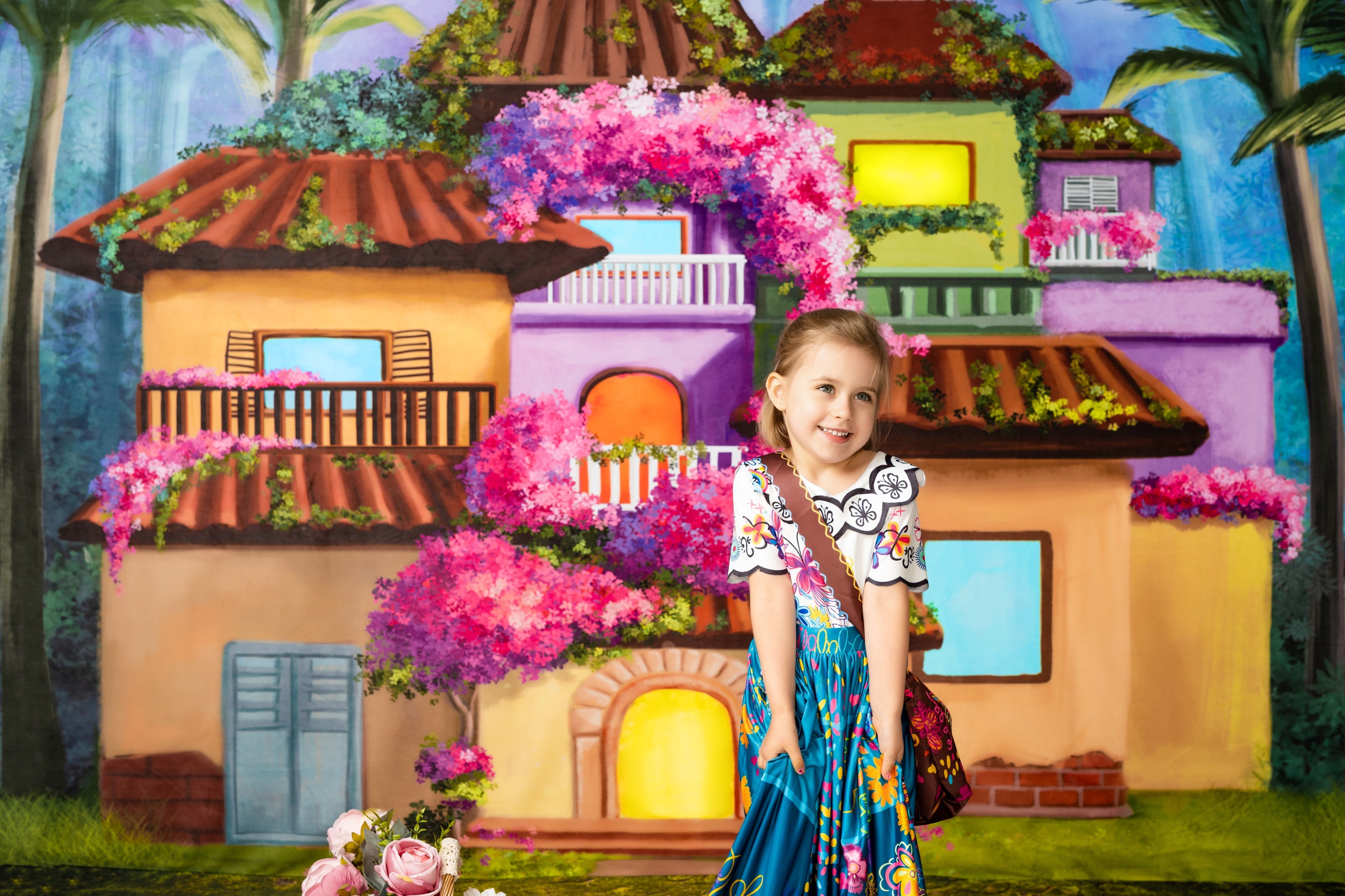 Kate Magic Flower Hut Backdrop Spring for Photography(Clearance US only)