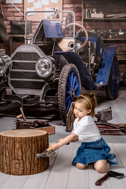 Kate Father's Day Garage Car Workshop Backdrops for Boy