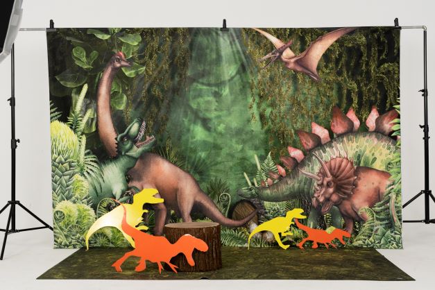 Kate Jungle Adventure Dinosaurs Backdrop for Photography