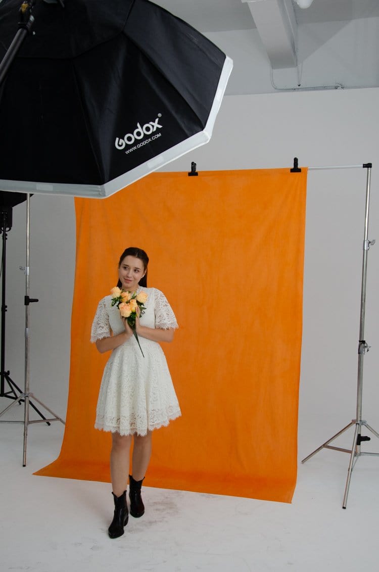 Kate Hot Sale 6x9ft Solid Orange Cloth Backdrop Portrait Photography