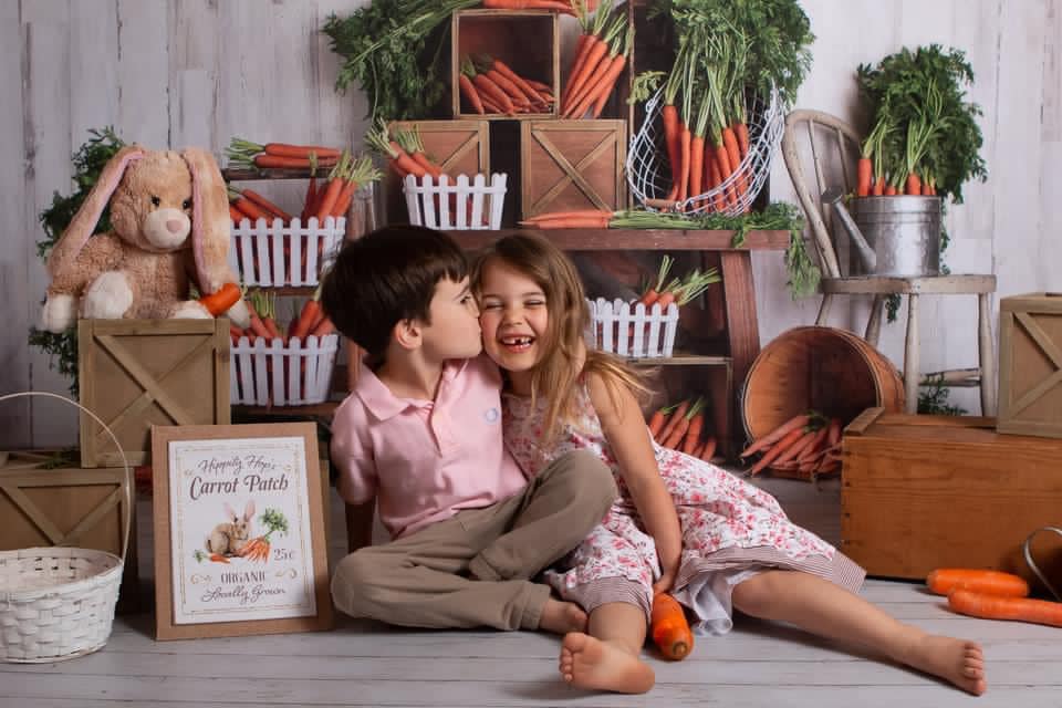 Kate Spring\Easter Carrots Children Backdrop Designed By Mandy Ringe Photography