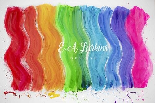 Kate Curvy Rainbow Paint Backdrop for Photography Designed By Erin Larkins - Kate Backdrop