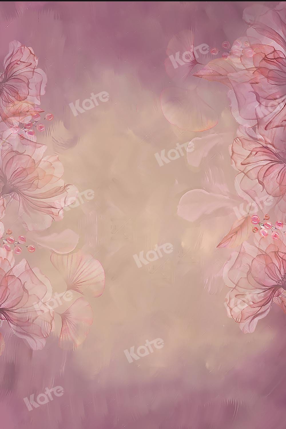 Kate Fine Art Floral Blurry Pink Backdrop Designed by GQ
