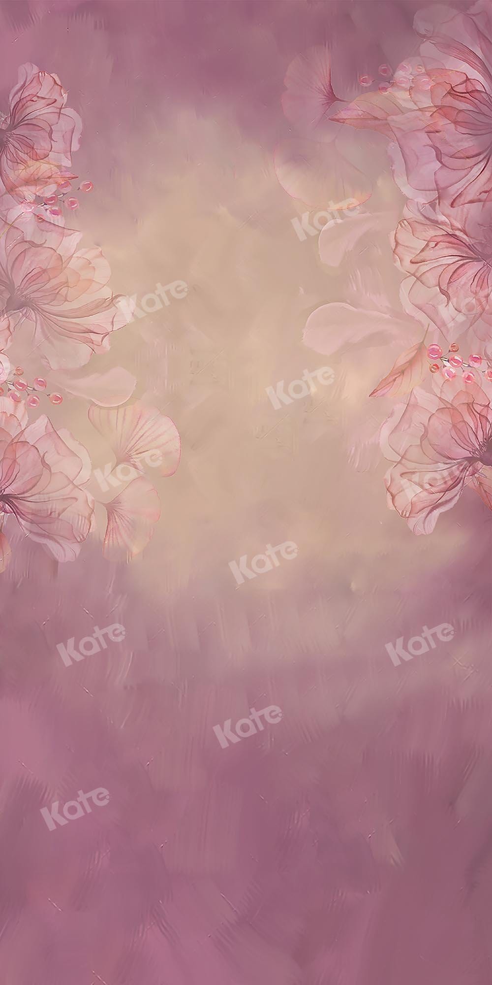 Kate Sweep Fine Art Floral Blurry Pink Backdrop Designed by GQ