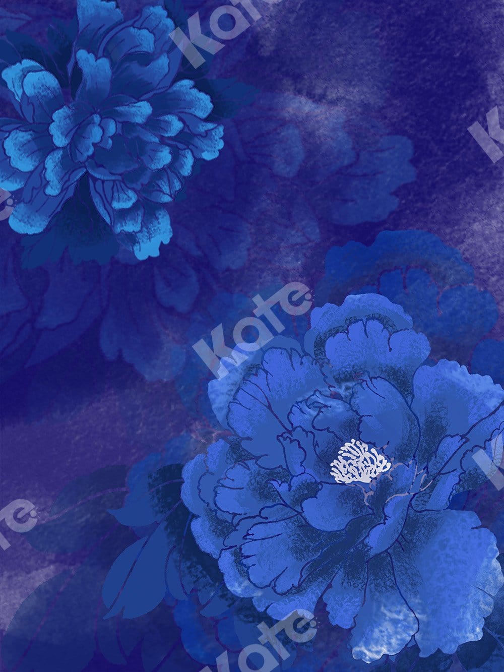 Kate Florals Backdrop Blue Designed by Jia Chan Photography