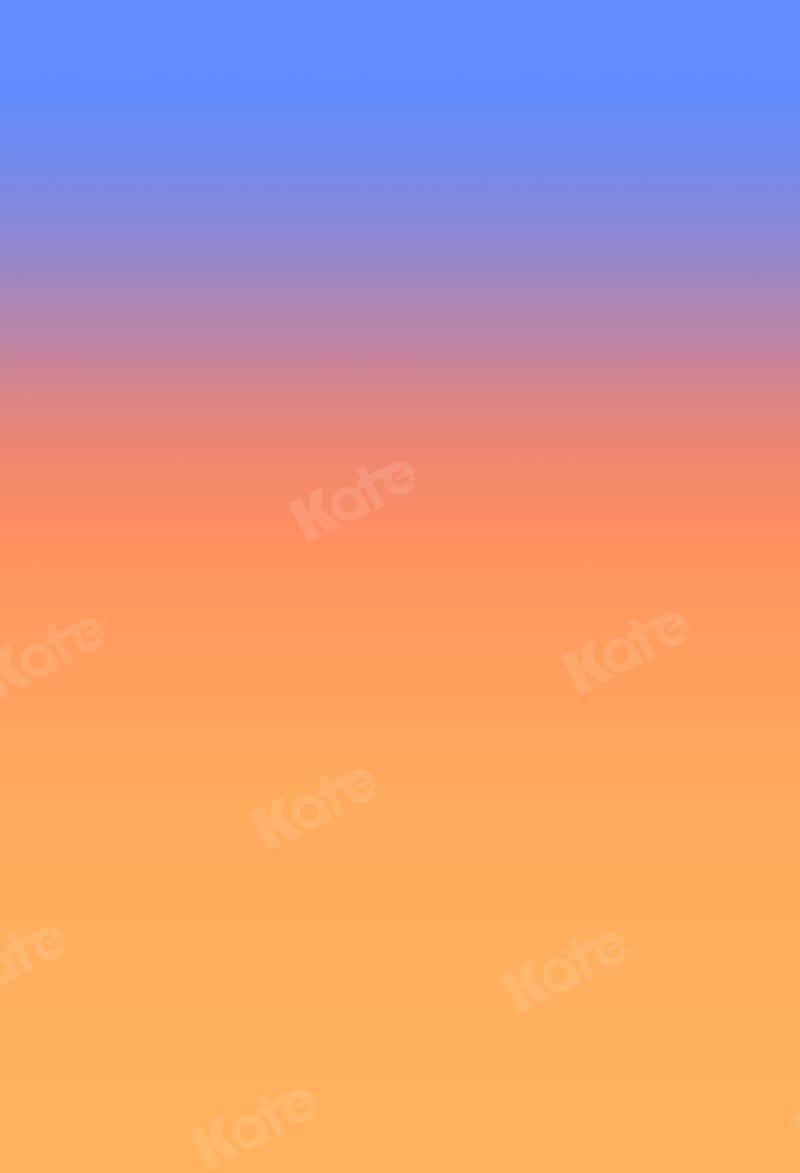 Kate Abstract Blue Gradient Orange Backdrop Designed by Kate Image