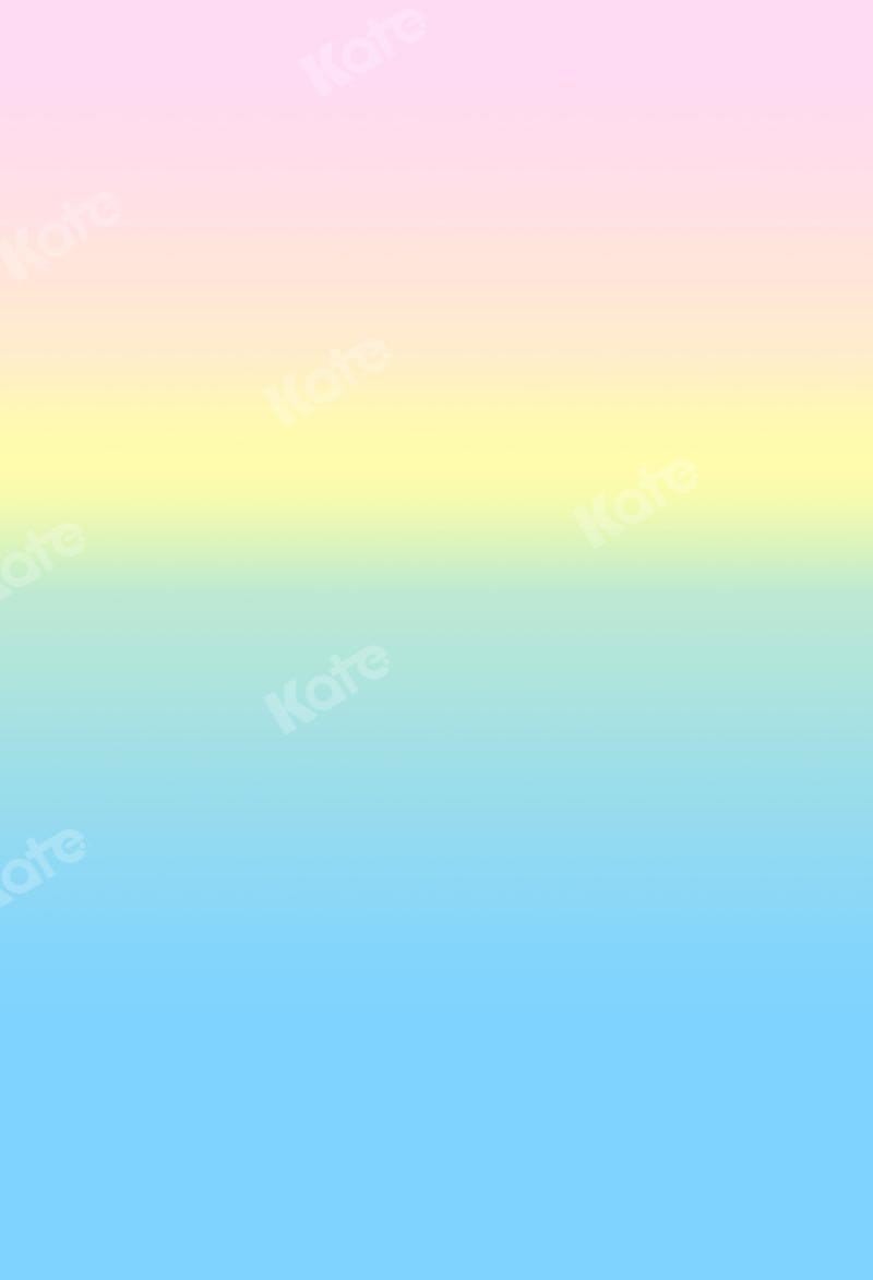 Kate Abstract Pink Gradient Yellow to Light Blue Backdrop Designed by Kate Image