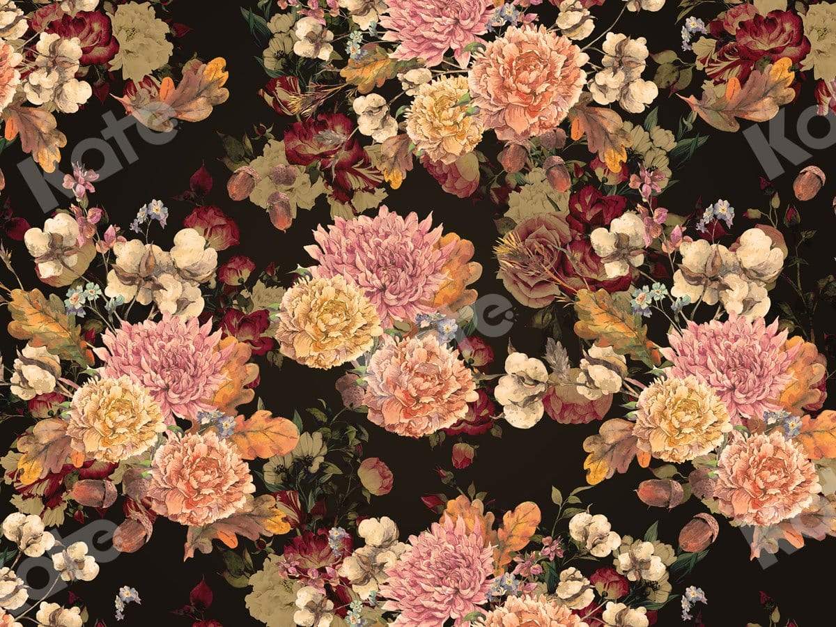Katebackdrop鎷㈡綖Kate Vintage Fine Art Floral Backdrop Designed by JS Photography