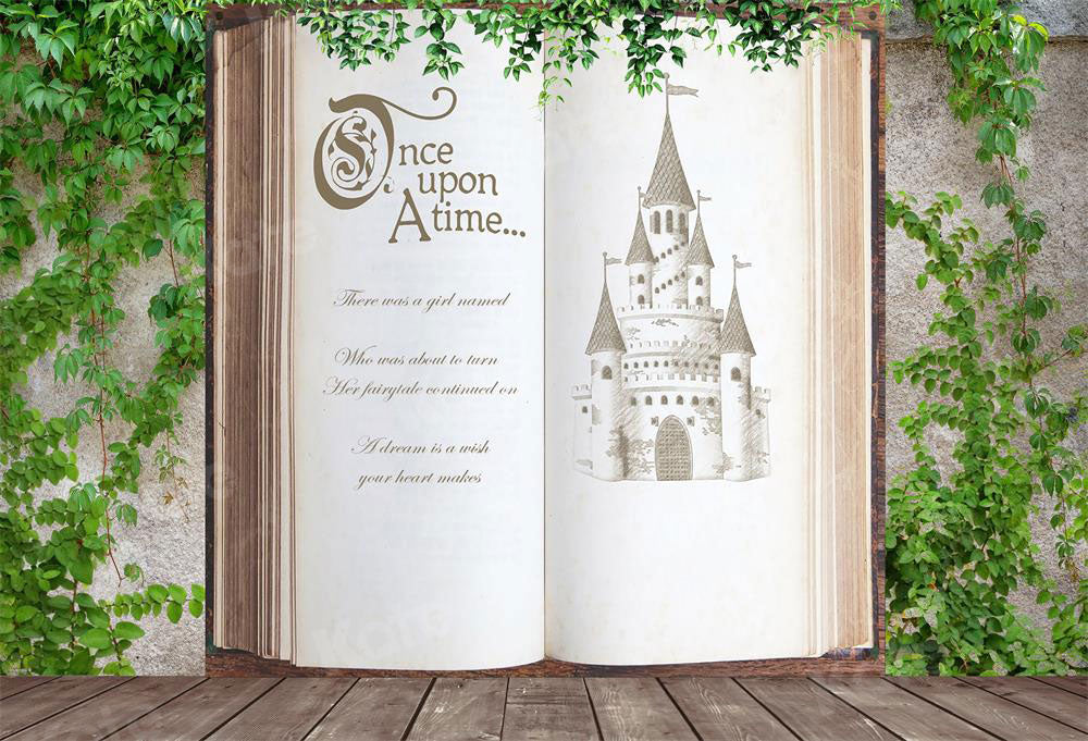 Kate Fairy Tale Once open a time Backdrop Castle Book Story Designed By JS Photography - Kate Backdrop