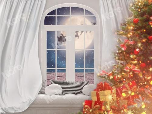 Kate White Window Christmas Backdrop Designed By JS Photography