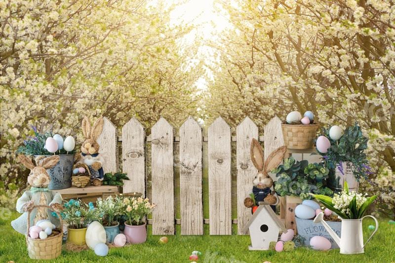 Kate Easter/spring Garden Fence Cherry Blossom Backdrop Designed By JS Photography