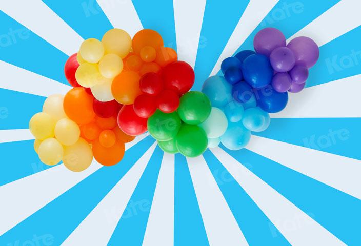 Kate Colorful Balloon Cake Smash Backdrop Designed By JS Photography
