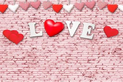 Kate Love Brick Wall Backdrop for Valentines