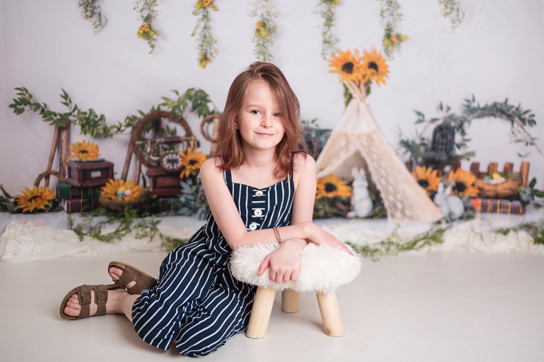 Kate Summer Sunflowers with Tent Backdrop Designed by Jia Chan Photography