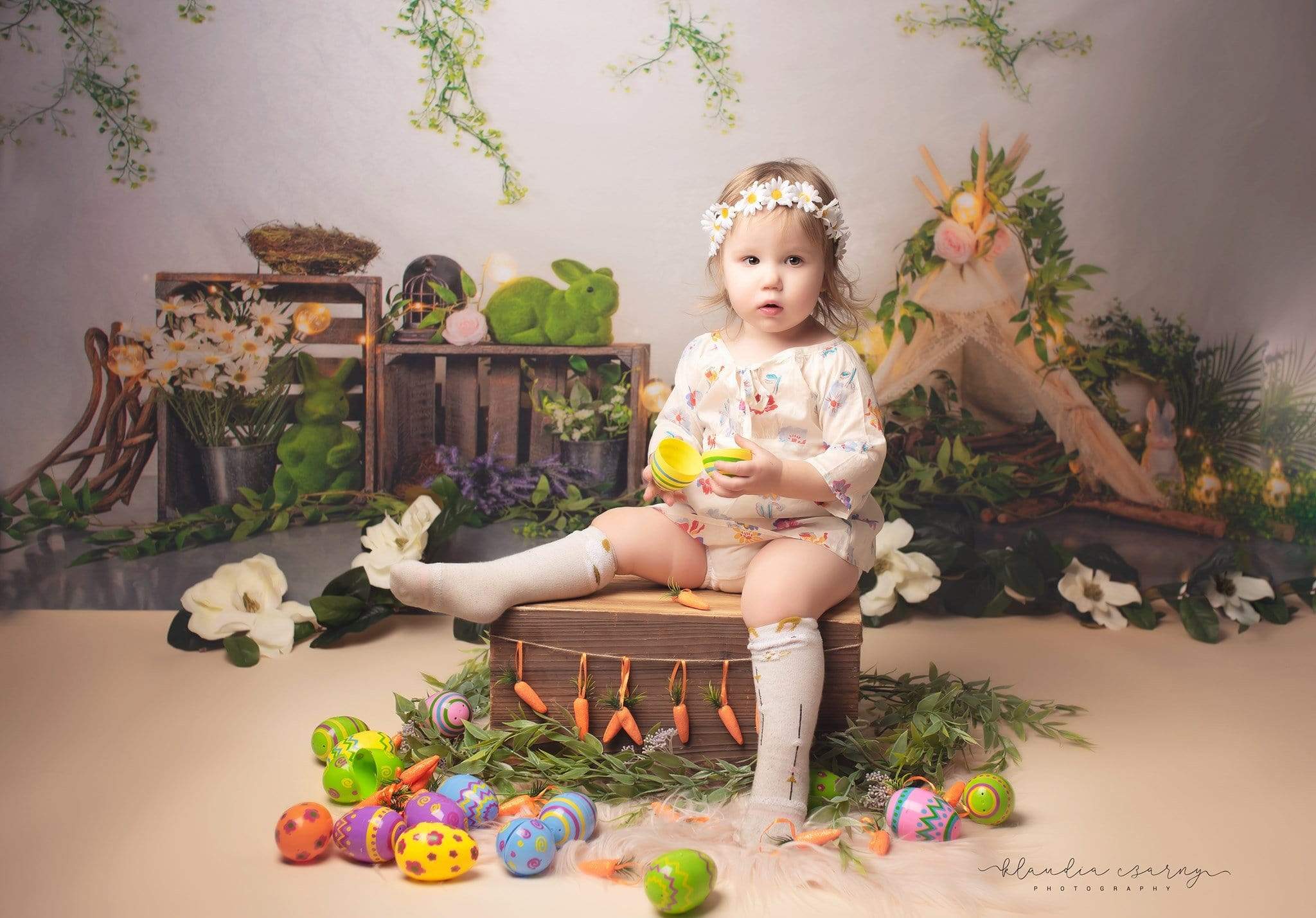 Katebackdrop鎷㈡綖Kate Spring\Easter Green Leaves Backdrop Designed by Jia Chan Photography