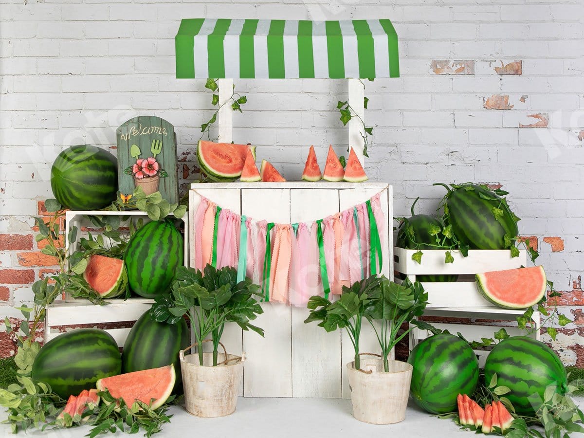 Kate Summer Watermelon Shop Backdrop Designed by Jia Chan Photography - Kate Backdrop