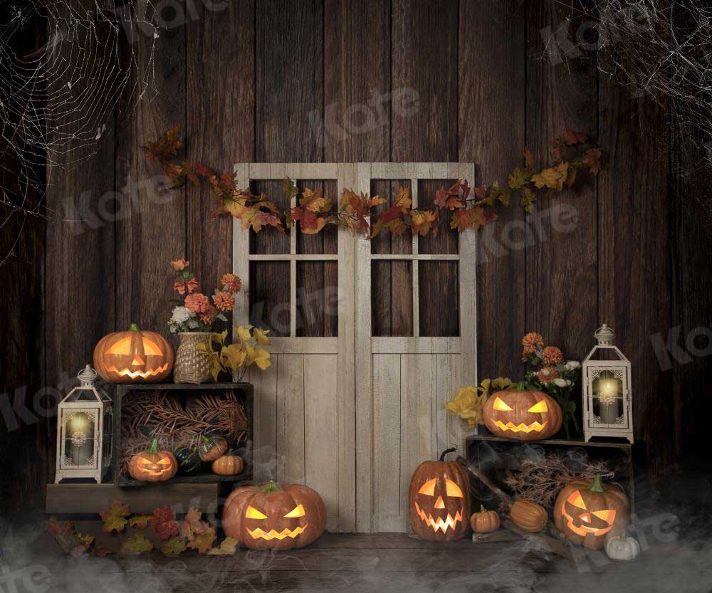 Kate Halloween Pumpkins Lights Backdrop Designed by Jia Chan Photography