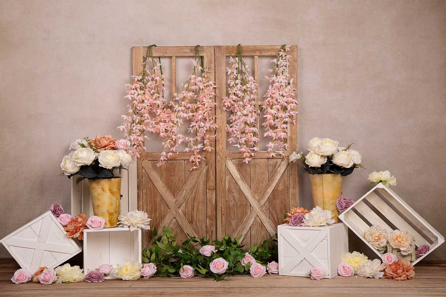 Kate Spring Flowers Door Backdrop Designed by Emetselch