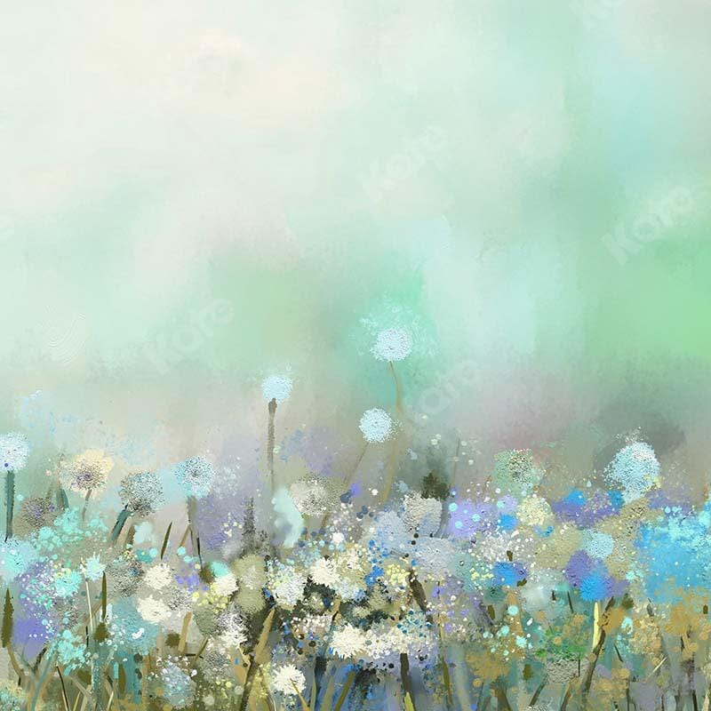 Kate Spring/fine Art Florals Dandelion Foggy Backdrop Designed by GQ