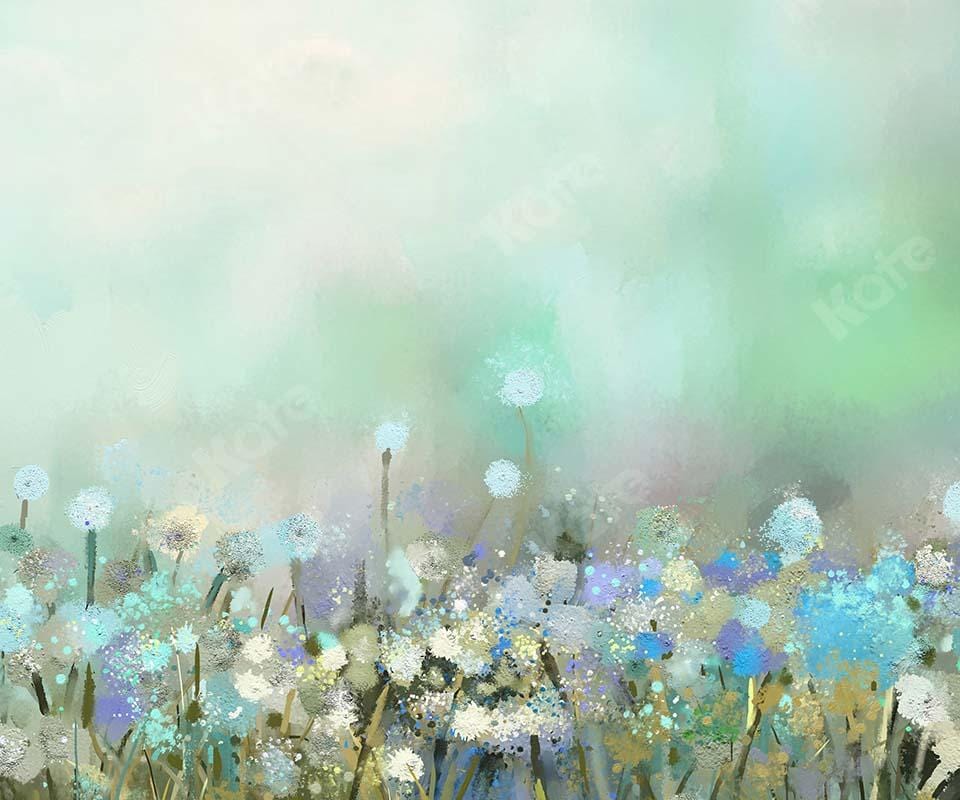 Kate Pet Spring/fine Art Florals Dandelion Foggy Backdrop Designed by GQ