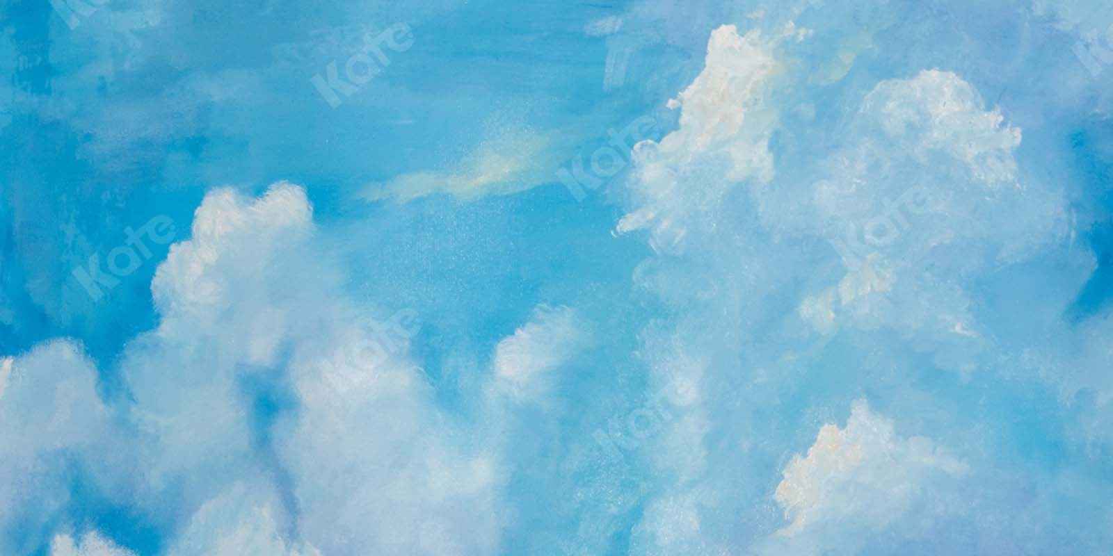 Kate Fine Art Blue Sky White Clouds Cake Smash Backdrop Designed by GQ