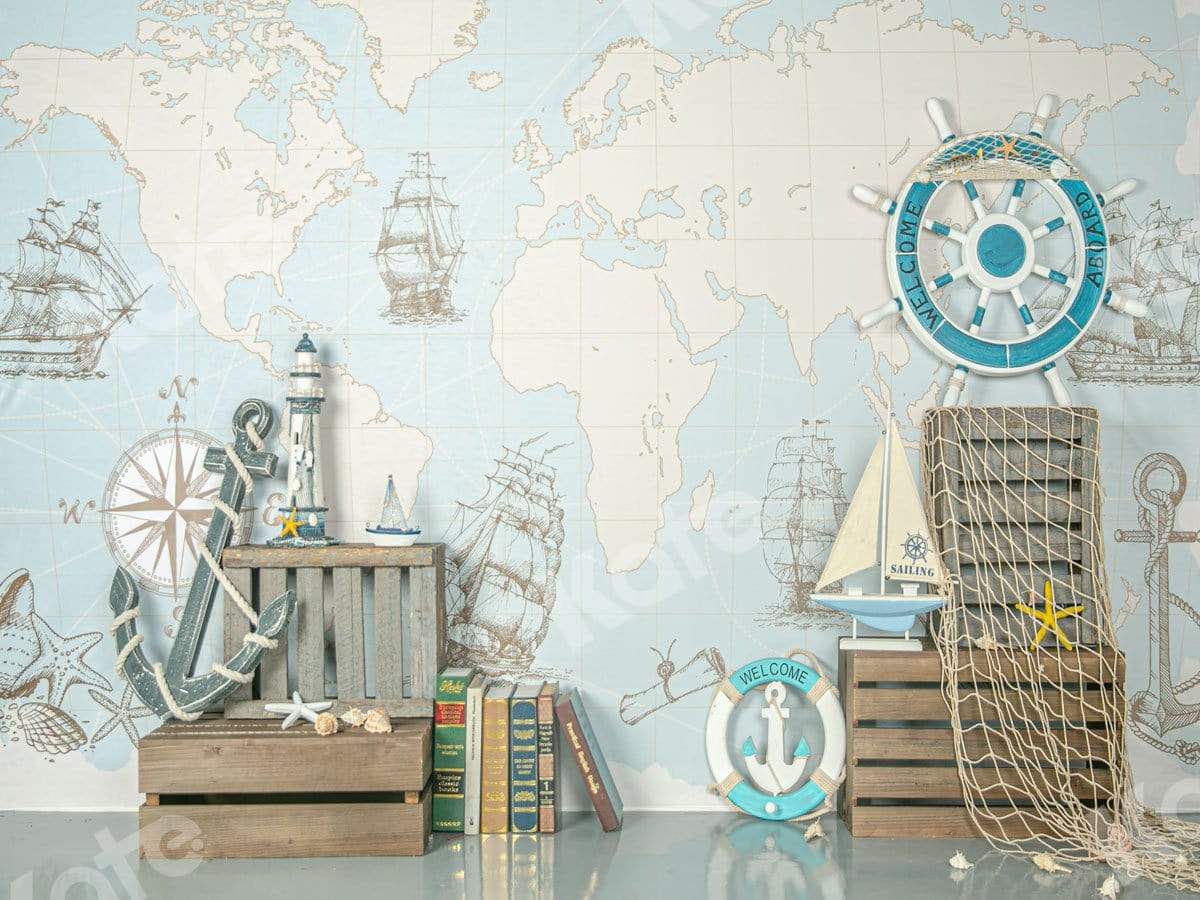 Kate Travel Around the World Summer Children Backdrop Designed by Jia Chan Photography - Kate Backdrop