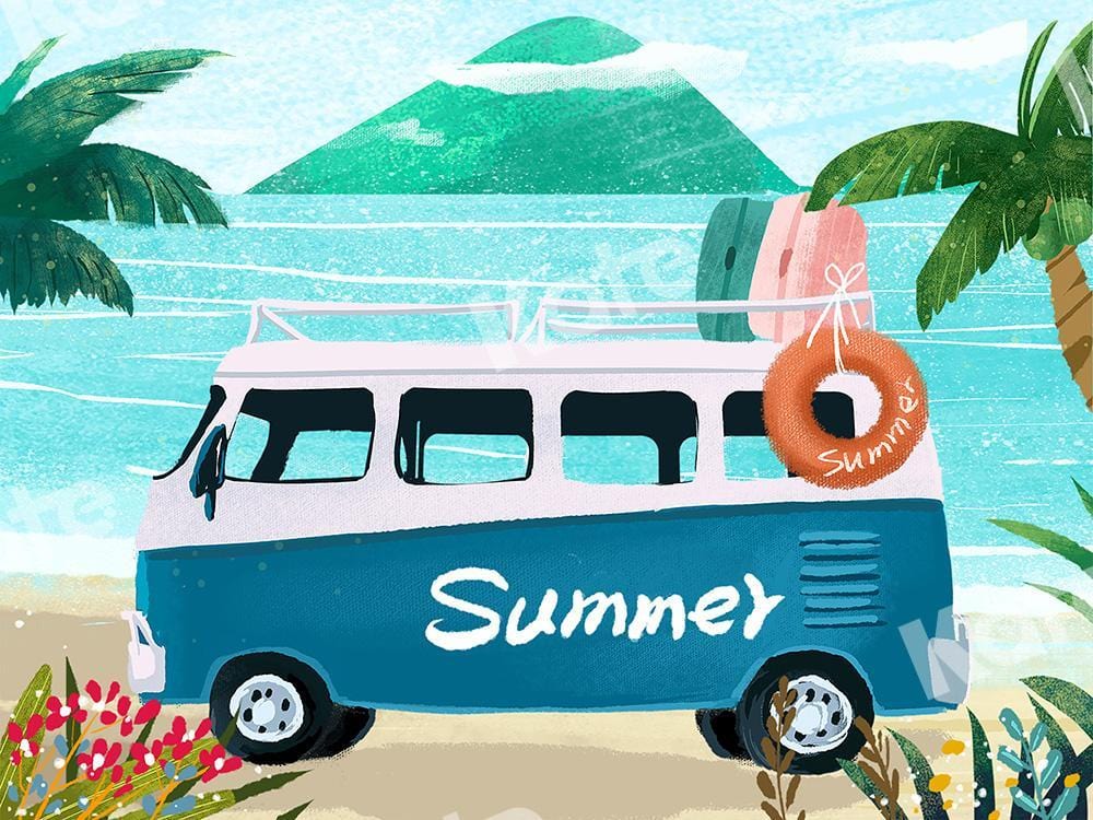 Kate Summer Backdrop Surfboards Car Beach Designed by GQ