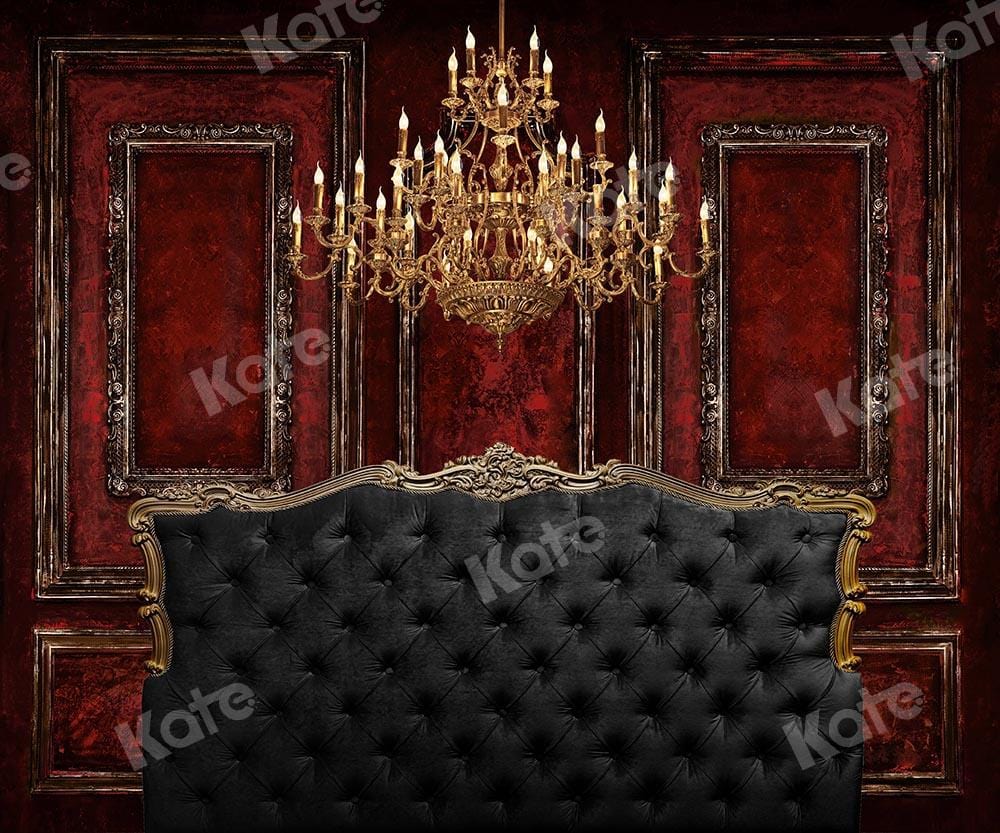 Kate Boudoir Headboard Red Wall Backdrop Designed by Chain Photography