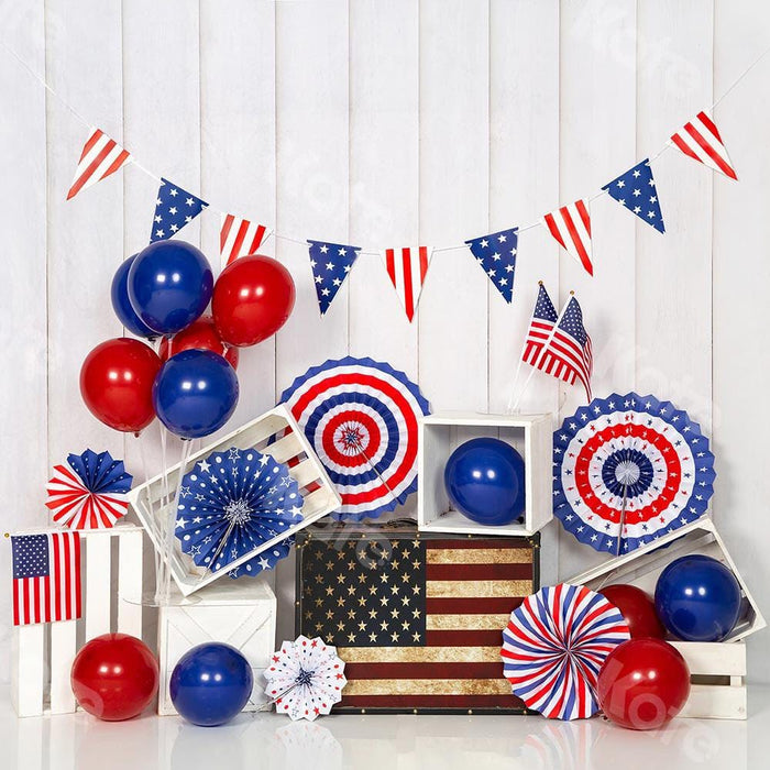 Kate US 4th of July Cake Smash Backdrop Designed by Emetselch