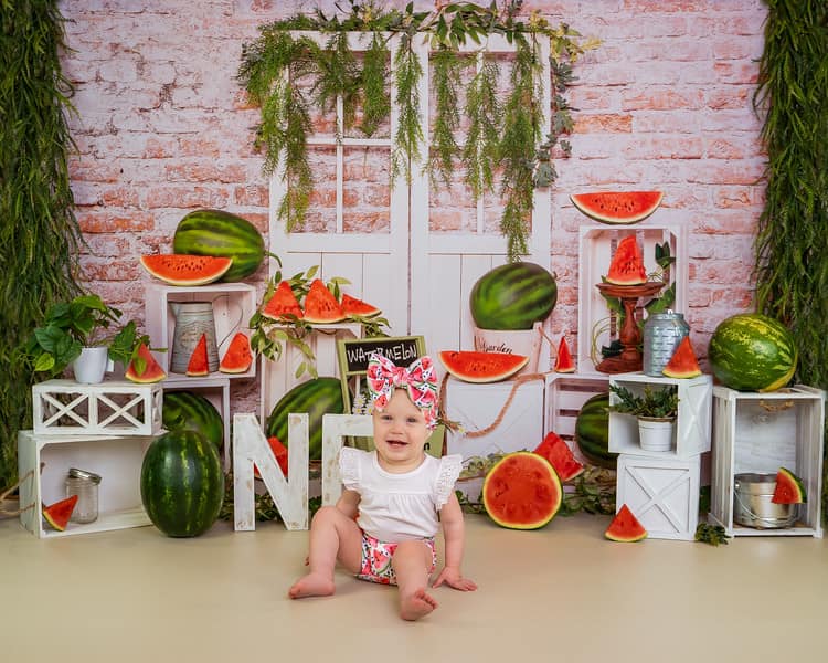 Kate Summer Cake Smash Watermelon Backdrop Designed by Emetselch - Kate Backdrop