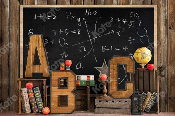 Learning Backdrops Rustic Vintage Classroom Alphabet Backdrop