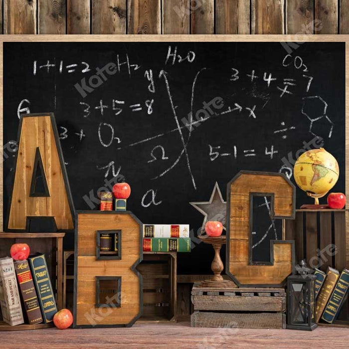 Rustic Vintage Classroom Alphabet Backdrop