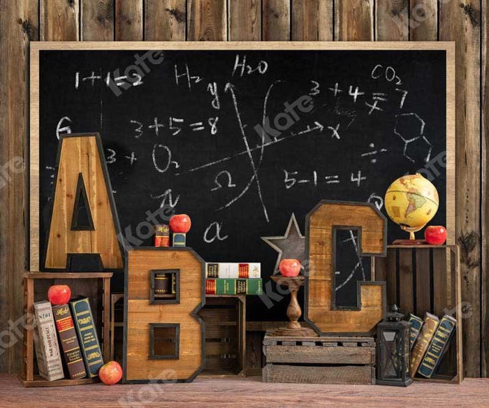 Rustic Vintage Classroom Alphabet Backdrop