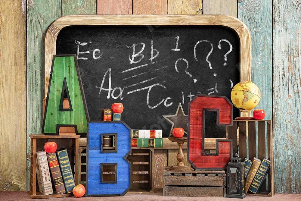 Chalkboard Abc Display Alphabet Posters With Black Background