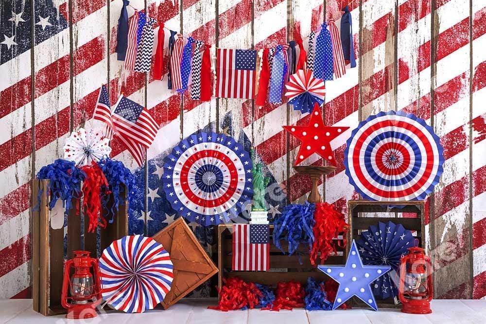 Kate Cake Smash American Independence Day Backdrop Designed by Emetselch - Kate Backdrop