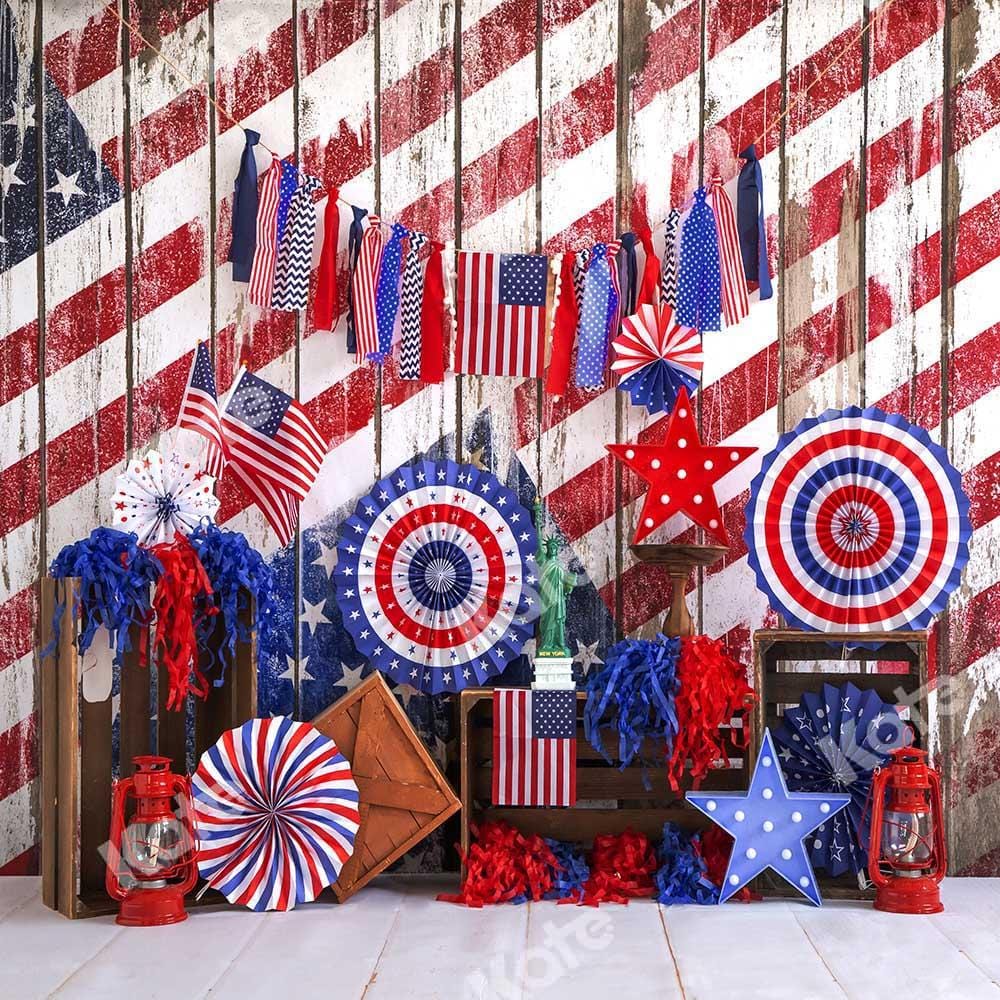 Kate Cake Smash American Independence Day Backdrop Designed by Emetselch