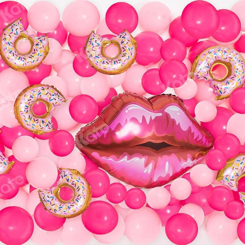Kate Girly Fashion Doll Fantasy Pink Balloon Cake Smash Backdrop Designed by Emetselch