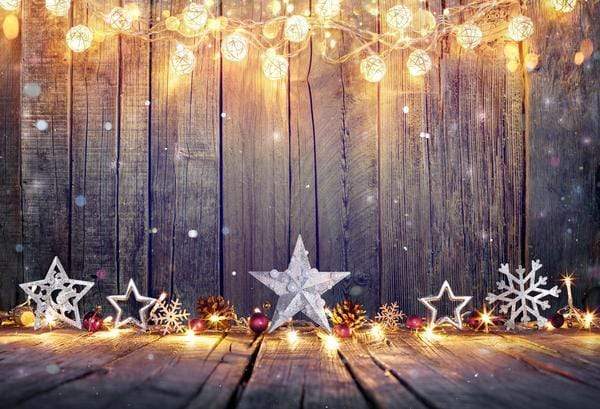 Katebackdrop鎷㈡綖Kate Wood Lights Christmas backdrop for photography