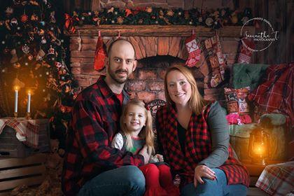 Katebackdrop£ºKate Christmas Fireplace parlor Decorations Backdrop for Photography