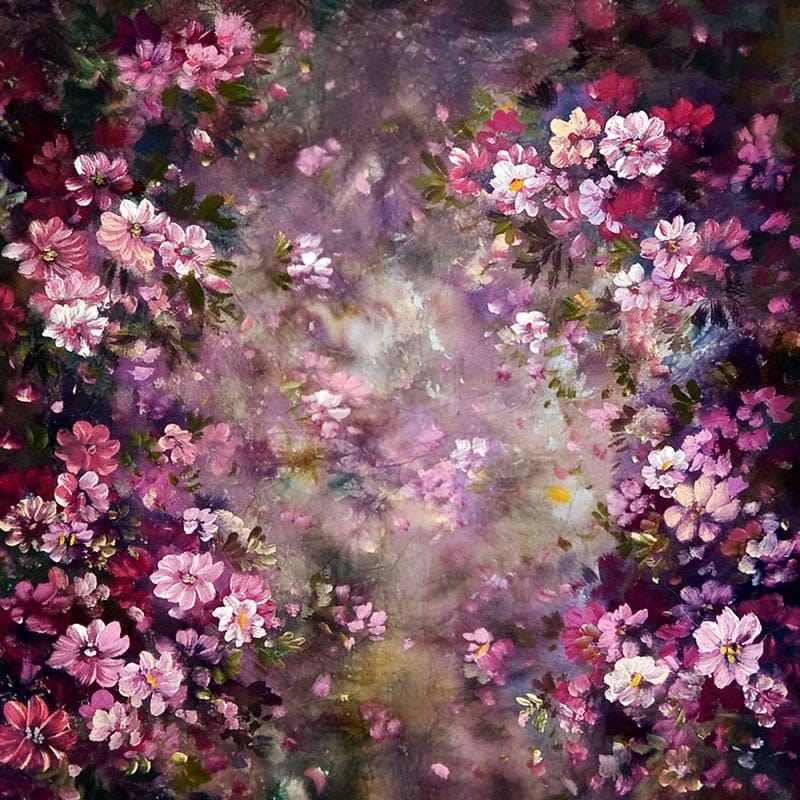 Kate Fantasy Purple Florals Fine Art background for Photography