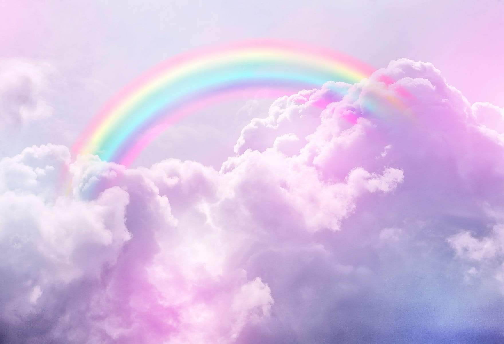 Katebackdrop鎷㈡綖Kate Rainbow sky cloud Backdrop Pink Watercolor Background