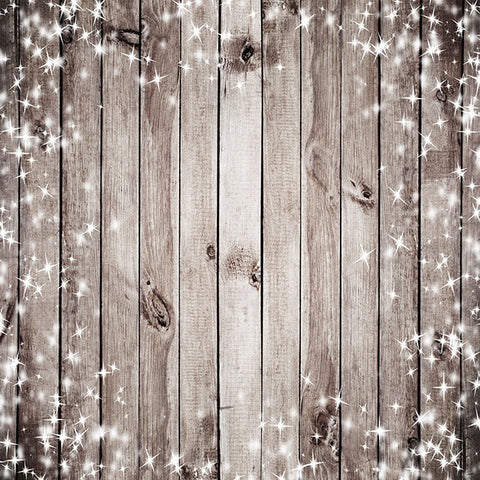 Kate Retro Wood Board Shine Lights Vinyl/Fabric Backdrop